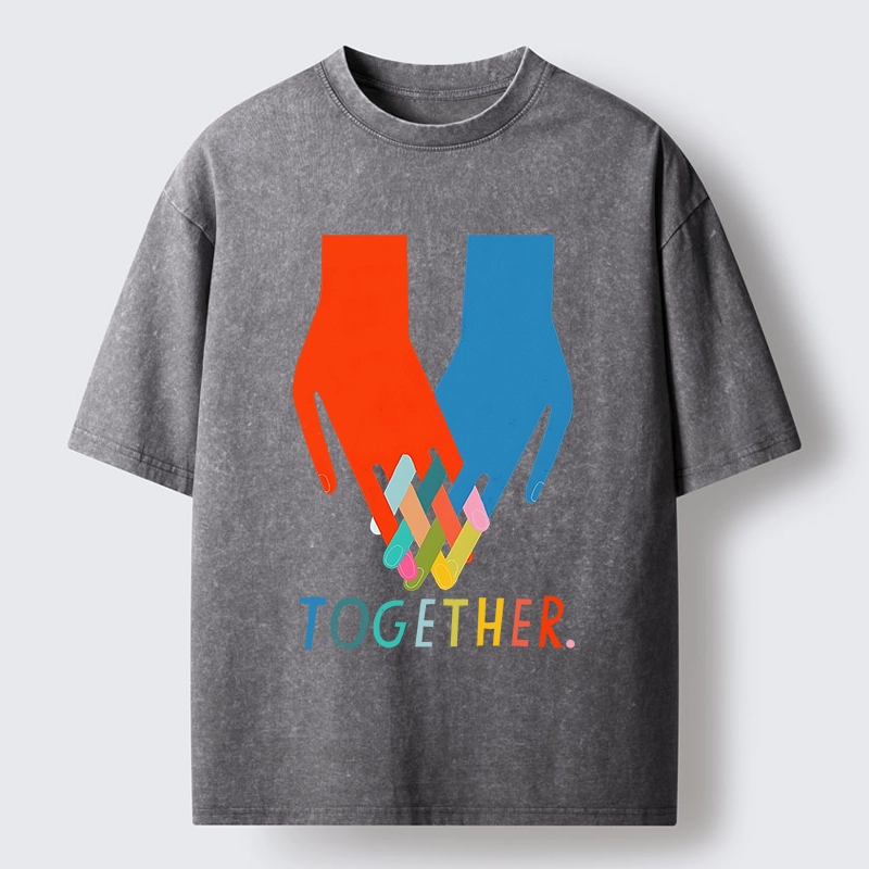 Tokyo-Tiger All Colors Unite As Single Group Washed T-Shirt