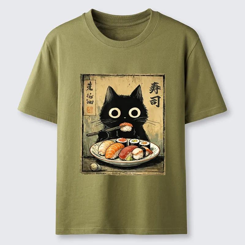 Tokyo-Tiger Vintage Japanese Sushi Cat Classic T-Shirt