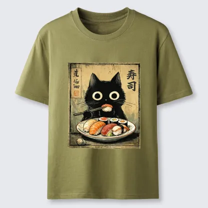 Tokyo-Tiger Vintage Japanese Sushi Cat Classic T-Shirt