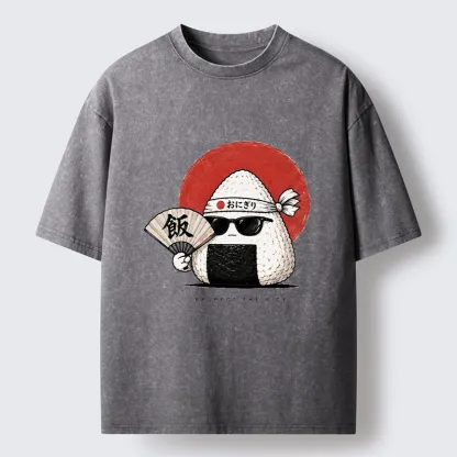 Tokyo-Tiger Respect The Rice Ball Washed T-Shirt