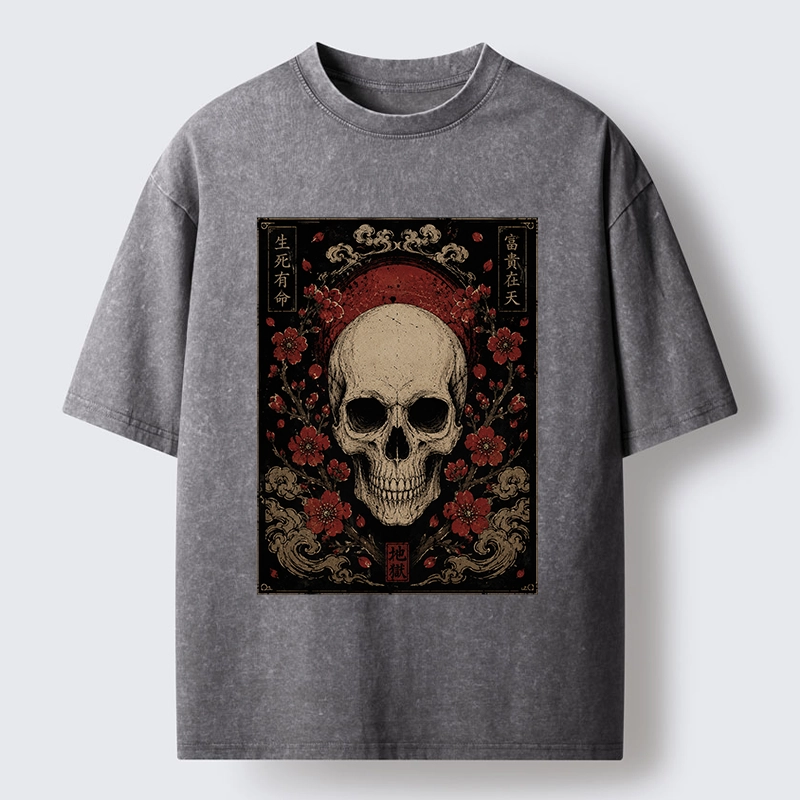 Tokyo-Tiger Sakura And The Dead Washed T-Shirt