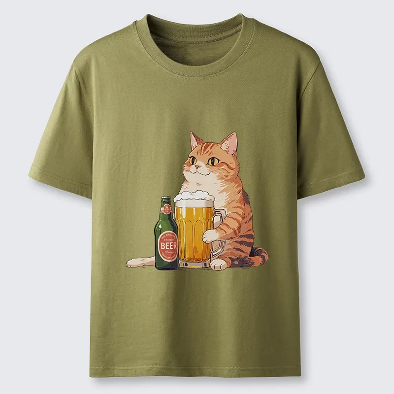 Tokyo-Tiger Funny Beer Cat After Work Classic T-Shirt