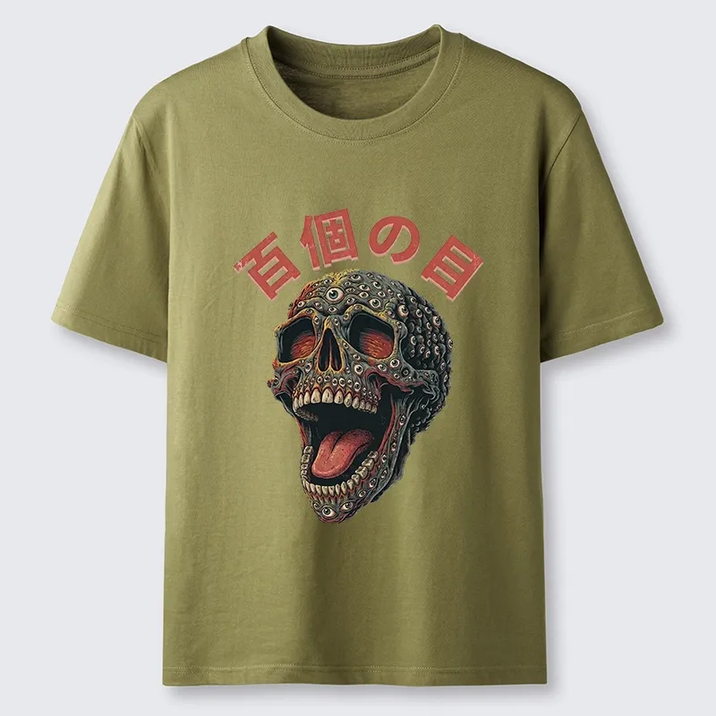 Tokyo-Tiger Spooky Skull Meme Many Eyes Classic T-Shirt