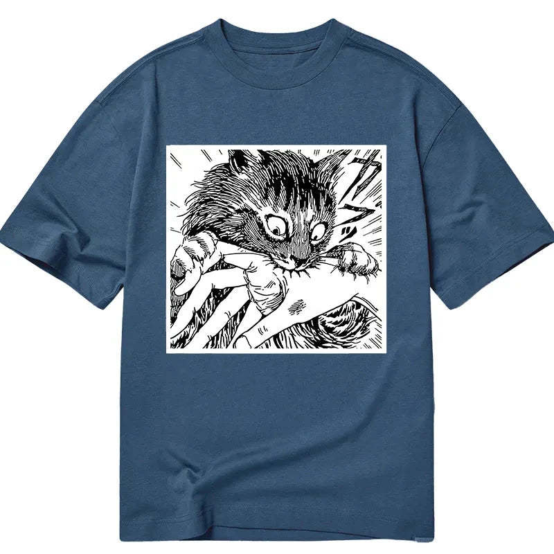 Tokyo-Tiger Creepy Cat Anime Horror Anteater Classic T-Shirt