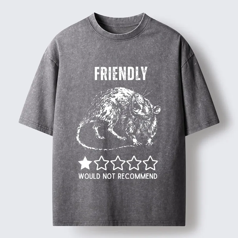 Tokyo-Tiger One Star Rat Bad Review Meme Washed T-Shirt