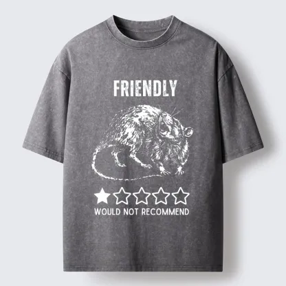 Tokyo-Tiger One Star Rat Bad Review Meme Washed T-Shirt