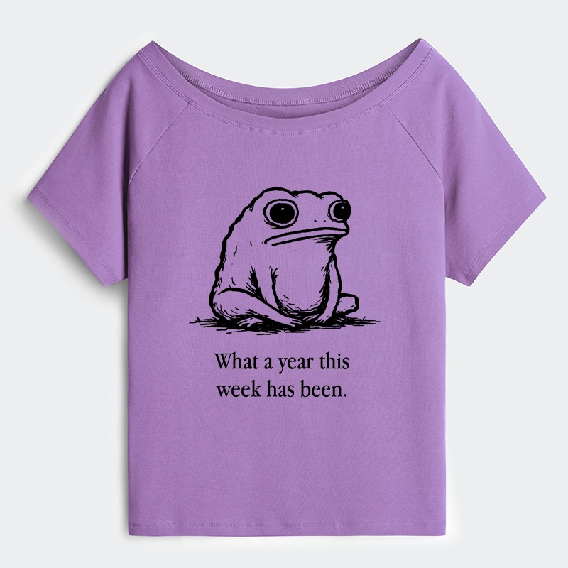 Tokyo-Tiger This Week Feels Like A Whole Year Off Shoulder T-Shirt