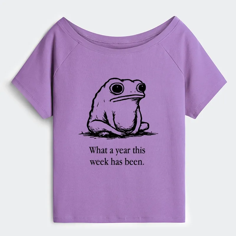 Tokyo-Tiger This Week Feels Like A Whole Year Off Shoulder T-Shirt