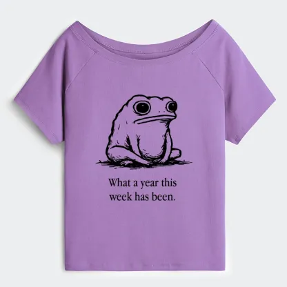 Tokyo-Tiger This Week Feels Like A Whole Year Off Shoulder T-Shirt