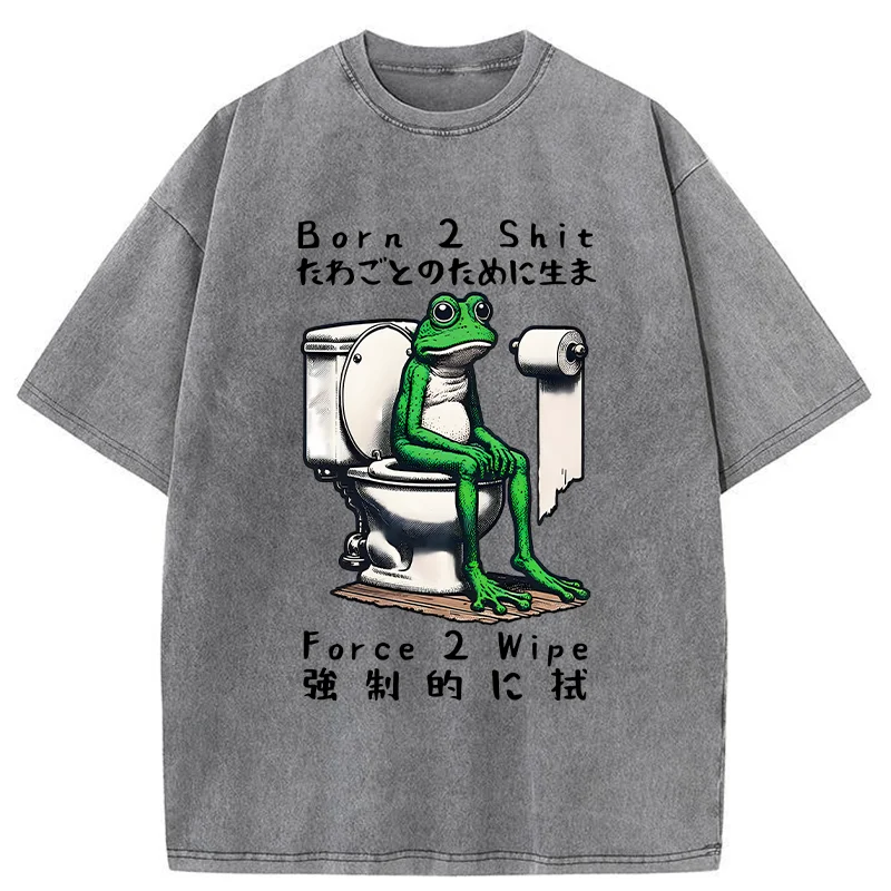 Tokyo-Tiger Melancholy Frog Washed T-Shirt
