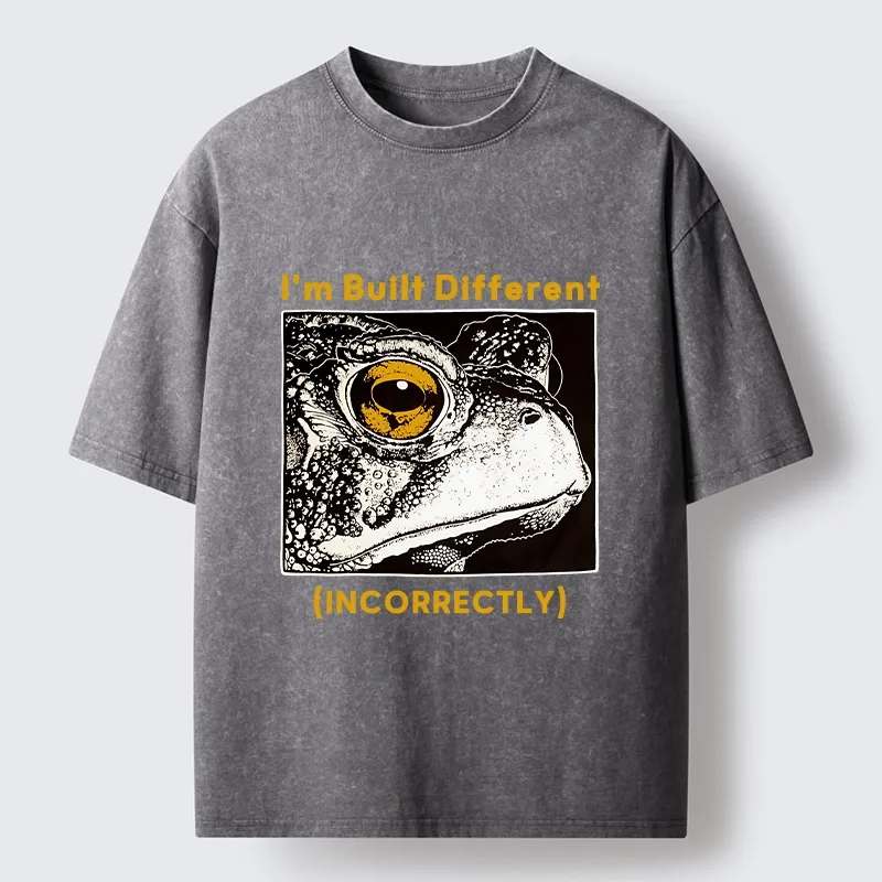 Tokyo-Tiger Unique Frog Has Special Built Style Washed T-Shirt