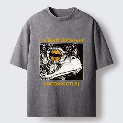 Tokyo-Tiger Unique Frog Has Special Built Style Washed T-Shirt