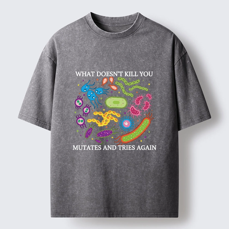 Tokyo-Tiger Funny Science Germ Virus Meme Washed T-Shirt