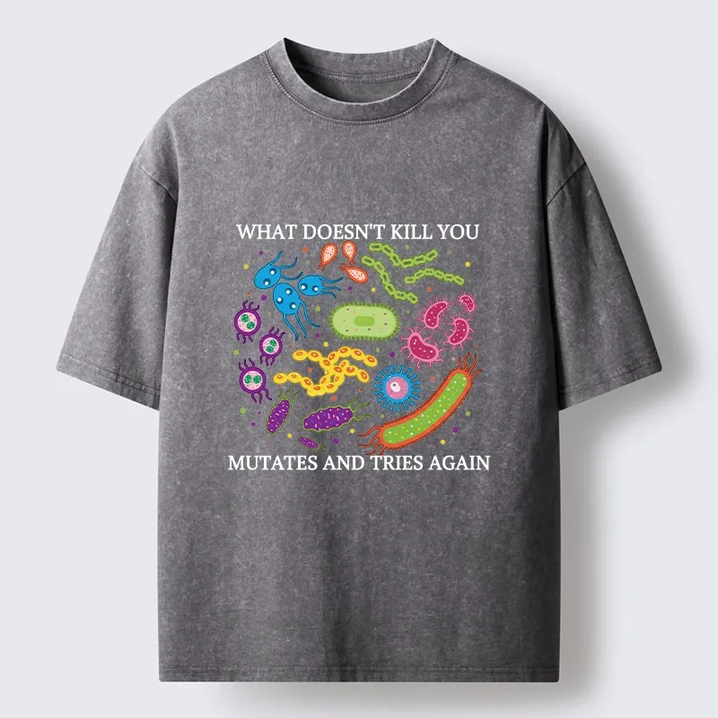 Tokyo-Tiger Funny Science Germ Virus Meme Washed T-Shirt