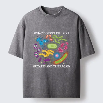 Tokyo-Tiger Funny Science Germ Virus Meme Washed T-Shirt