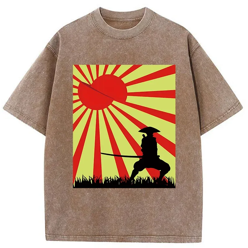 Tokyo-Tiger Samurai Who Cut The Sun Washed T-Shirt