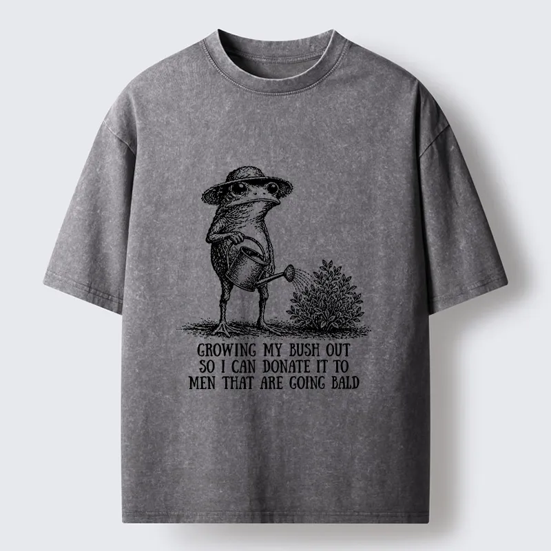 Tokyo-Tiger Silly Gardener Frog Funny Daily Meme Washed T-Shirt 