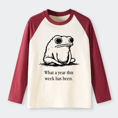 Tokyo-Tiger This Week Feels Like A Whole Year Raglan Long Sleeve T-shirt