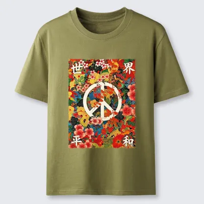 Tokyo-Tiger Bright Blooms Bring Global Calm Peace Classic T-Shirt