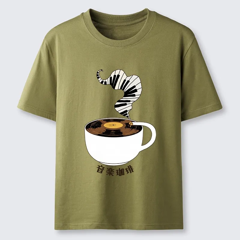 Tokyo-Tiger Piano Smoke Rises From Coffee Mug Classic T-Shirt