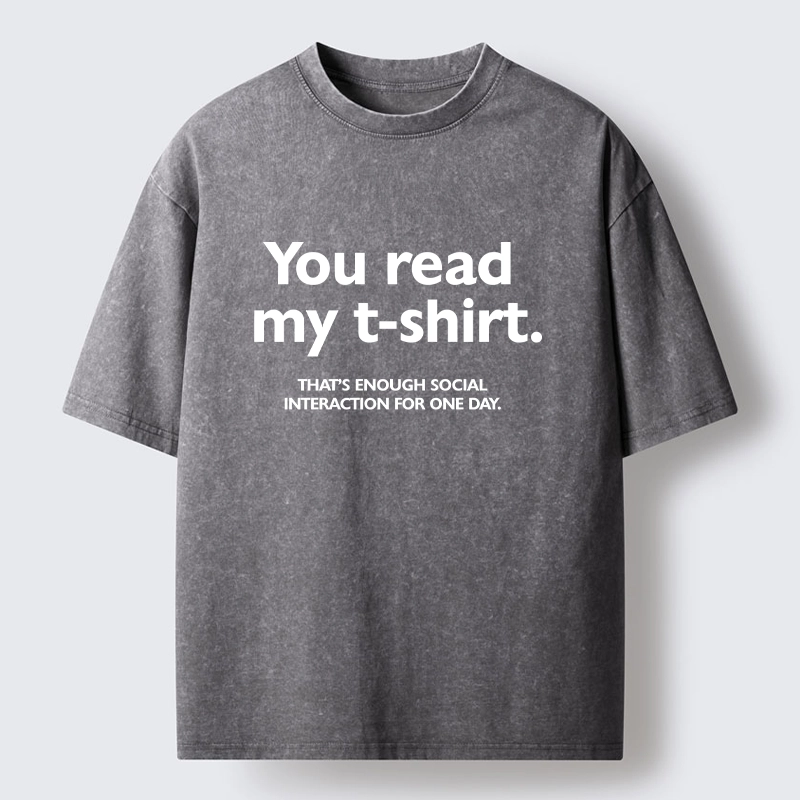 Tokyo-Tiger Introvert Social Limit Funny Meme Washed T-Shirt