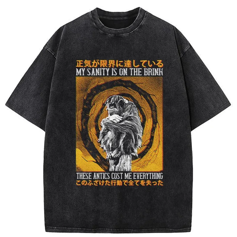 Tokyo-Tiger My Sanity Is On The Brink Washed T-Shirt