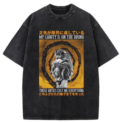Tokyo-Tiger My Sanity Is On The Brink Washed T-Shirt