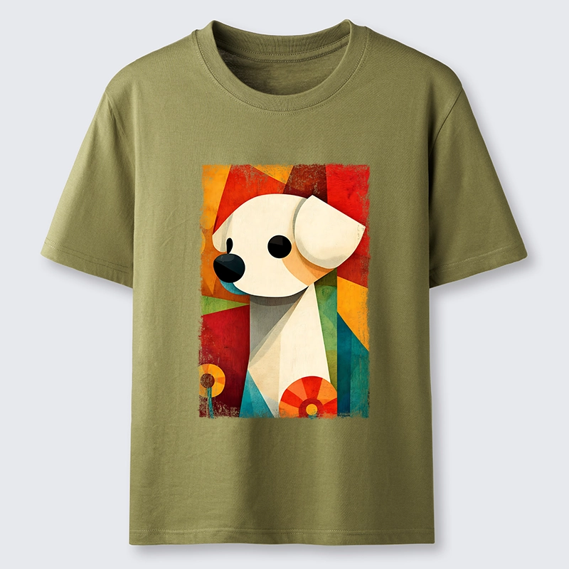 Tokyo-Tiger Retro Abstract Color Block Puppy Art Classic T-Shirt