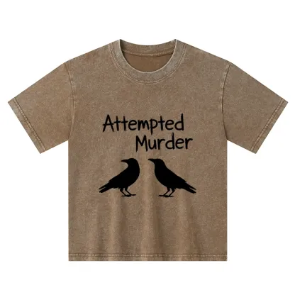 Tokyo-Tiger Two Crows Attempted Murder Joke Kids Washed T-Shirt