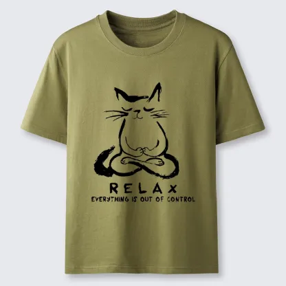 Tokyo-Tiger Zen Meditate Cat Chill Funny Meme Classic T-Shirt