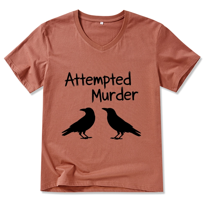 Tokyo-Tiger Two Crows Attempted Murder Joke V-Neck Classic T-Shirt