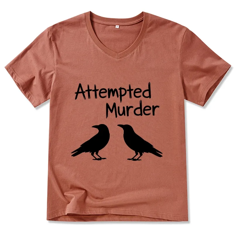 Tokyo-Tiger Two Crows Attempted Murder Joke V-Neck Classic T-Shirt