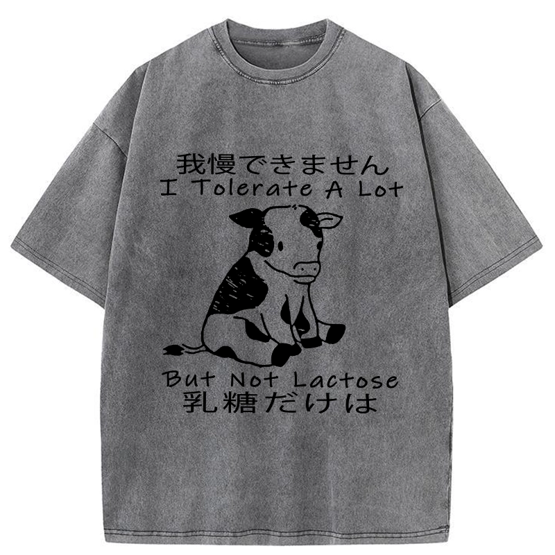 Tokyo-Tiger I Can't Tolerate Lactose Washed T-Shirt