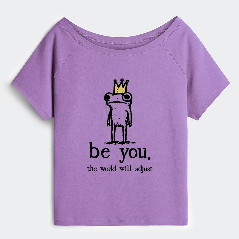 Tokyo-Tiger Crown Frog Stays True To Self Off Shoulder T-Shirt