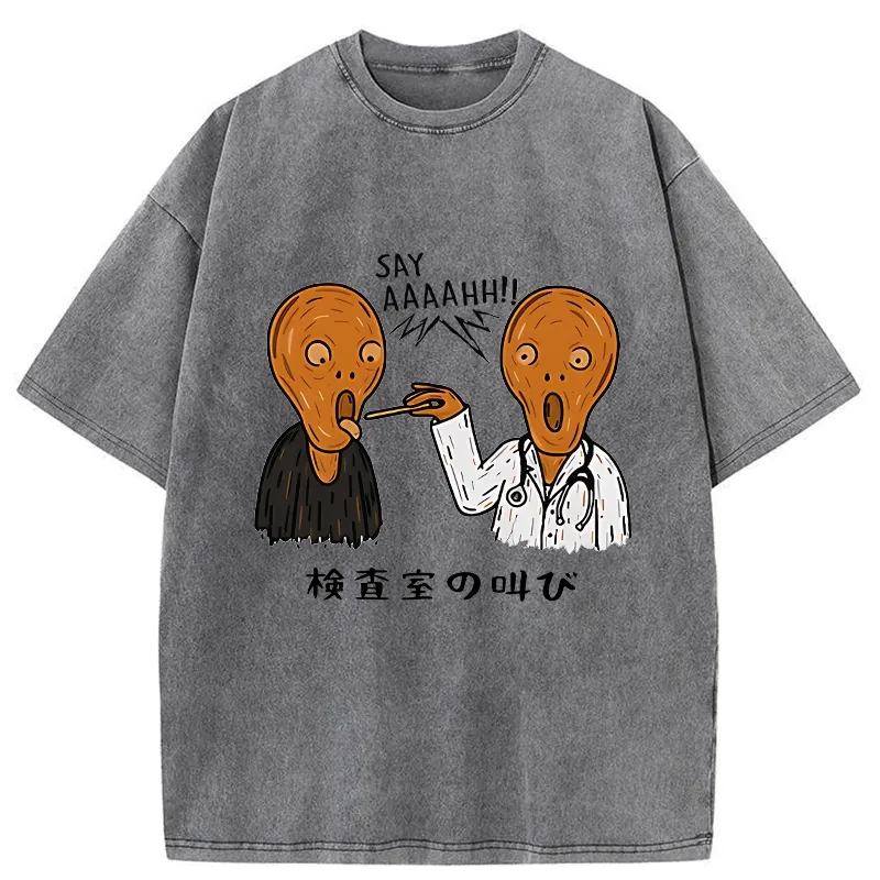 Tokyo-Tiger Doctor Scream Washed T-Shirt