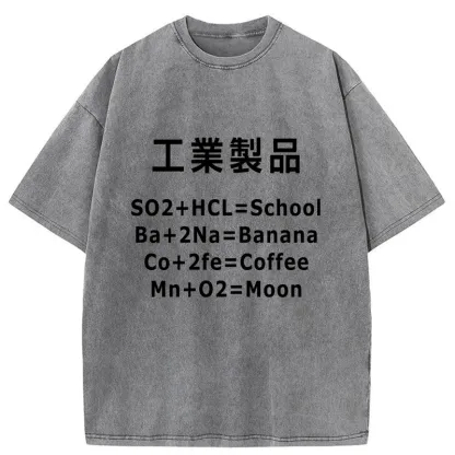 Tokyo-Tiger Chemical Manufacturing Funny Washed T-Shirt