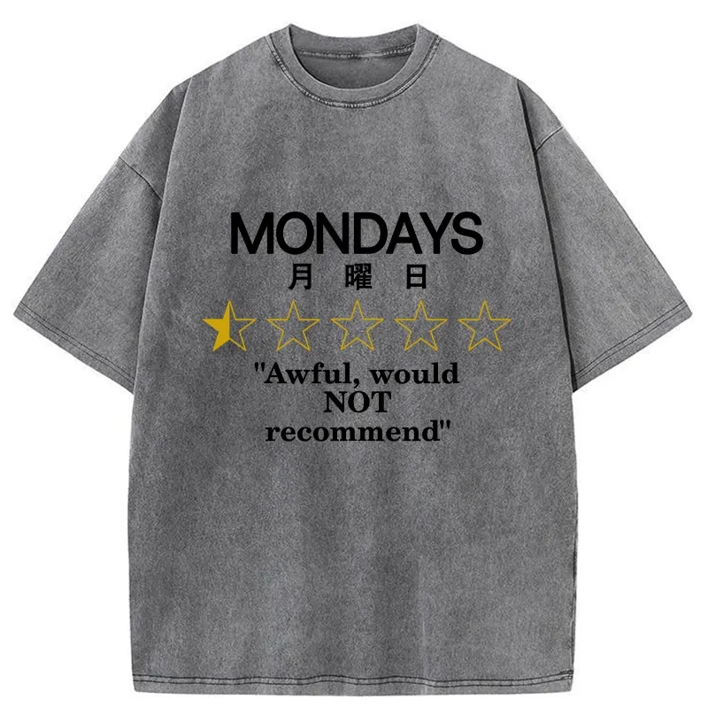 Tokyo-Tiger Not Recommended On Mondays Washed T-Shirt