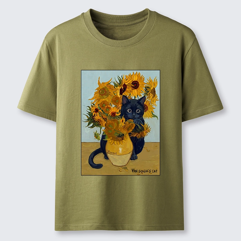 Tokyo-Tiger Oil Painting Cat Sunflower Soft Vibe Classic T-Shirt