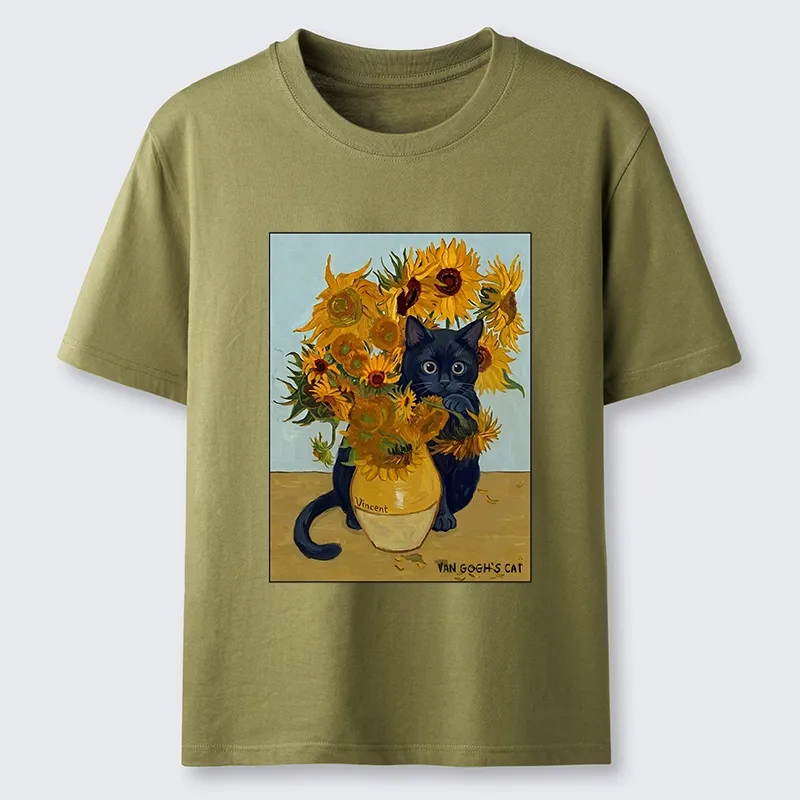 Tokyo-Tiger Oil Painting Cat Sunflower Soft Vibe Classic T-Shirt