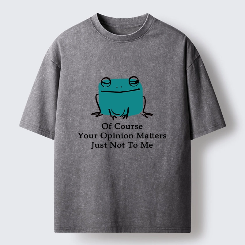 Tokyo-Tiger Cool Frog Unbothered By Others Opinions Washed T-Shirt