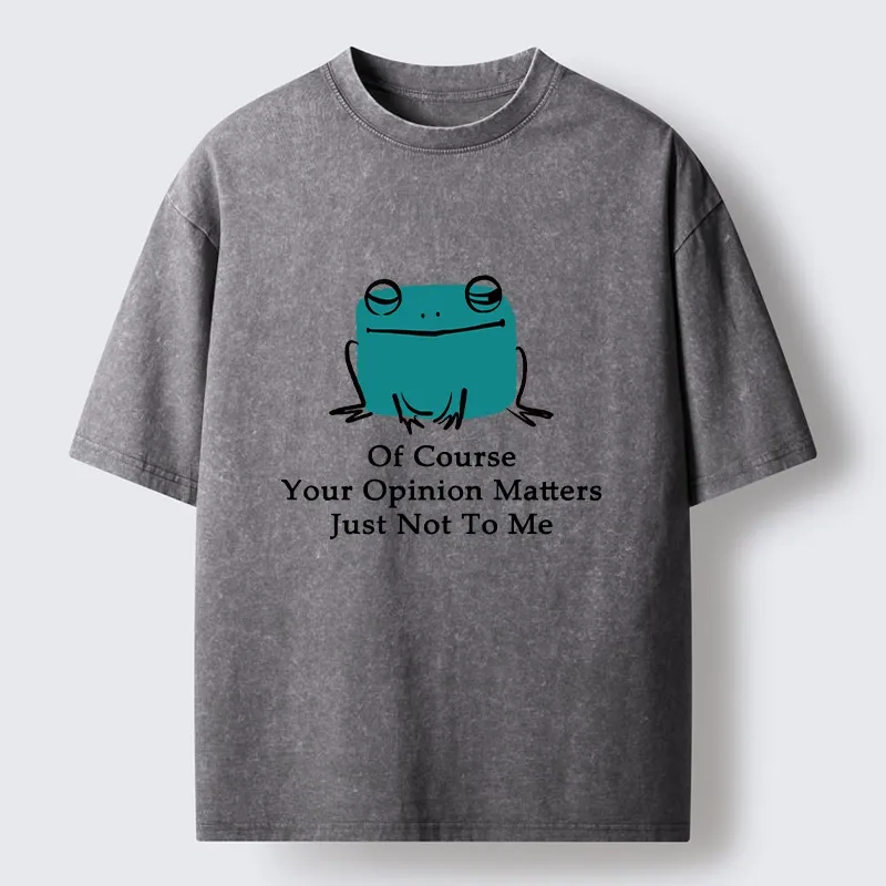 Tokyo-Tiger Cool Frog Unbothered By Others Opinions Washed T-Shirt