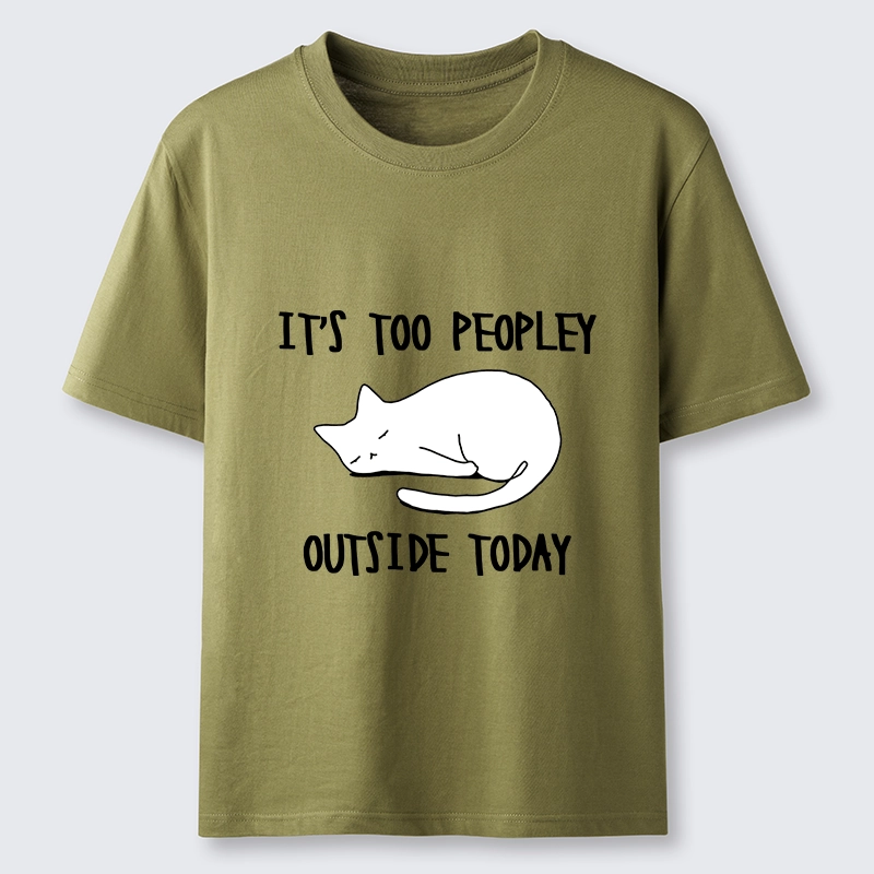 Tokyo-Tiger Funny Meme Quiet Lazy Cat Minimal Line Art Classic T-Shirt