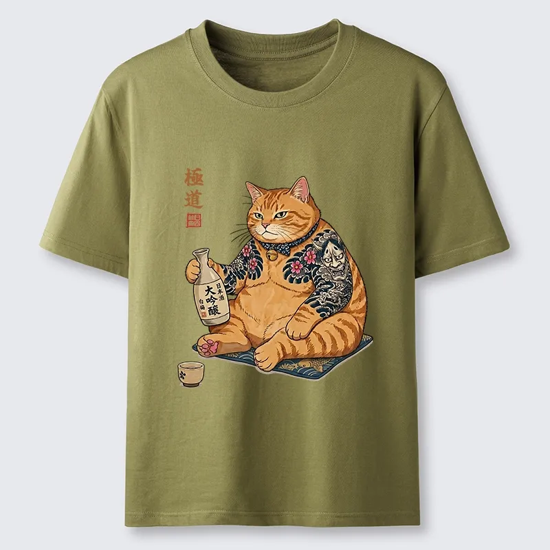 Tokyo-Tiger Traditional Japanese Cat Sake Classic T-Shirt