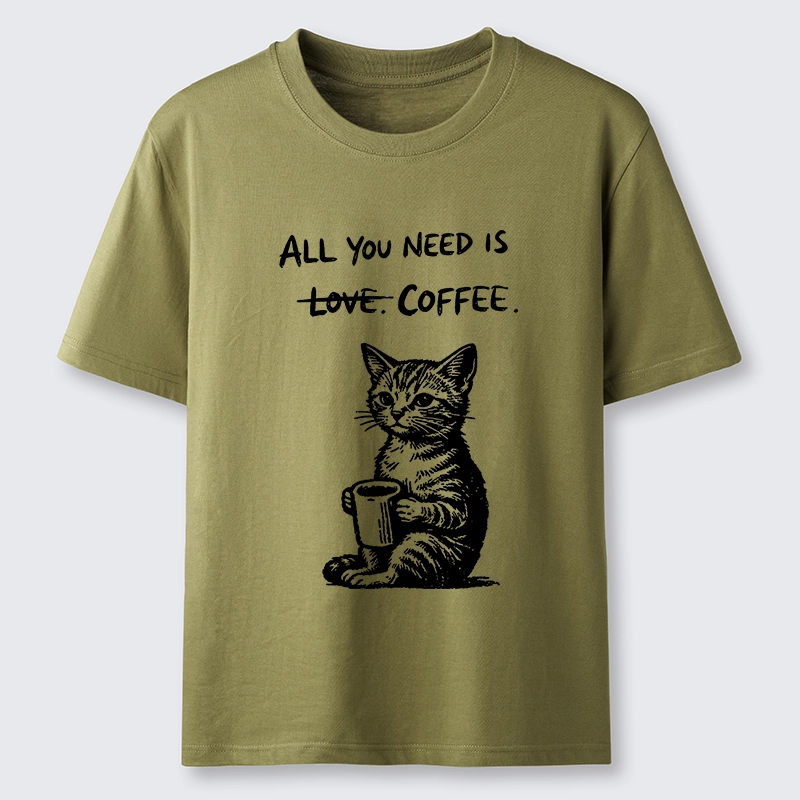 Tokyo-Tiger Cute Cat Coffee Daily Happy Vibe Classic T-Shirt