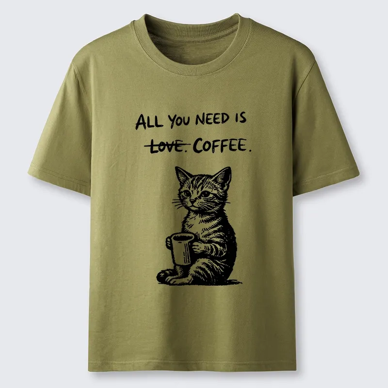 Tokyo-Tiger Cute Cat Coffee Daily Happy Vibe Classic T-Shirt