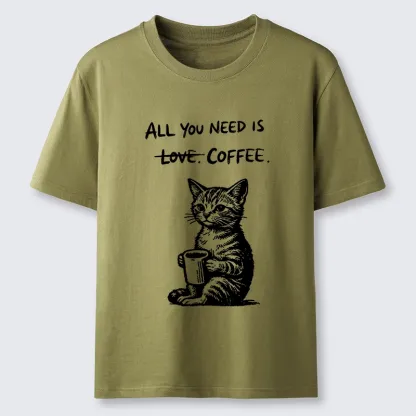 Tokyo-Tiger Cute Cat Coffee Daily Happy Vibe Classic T-Shirt