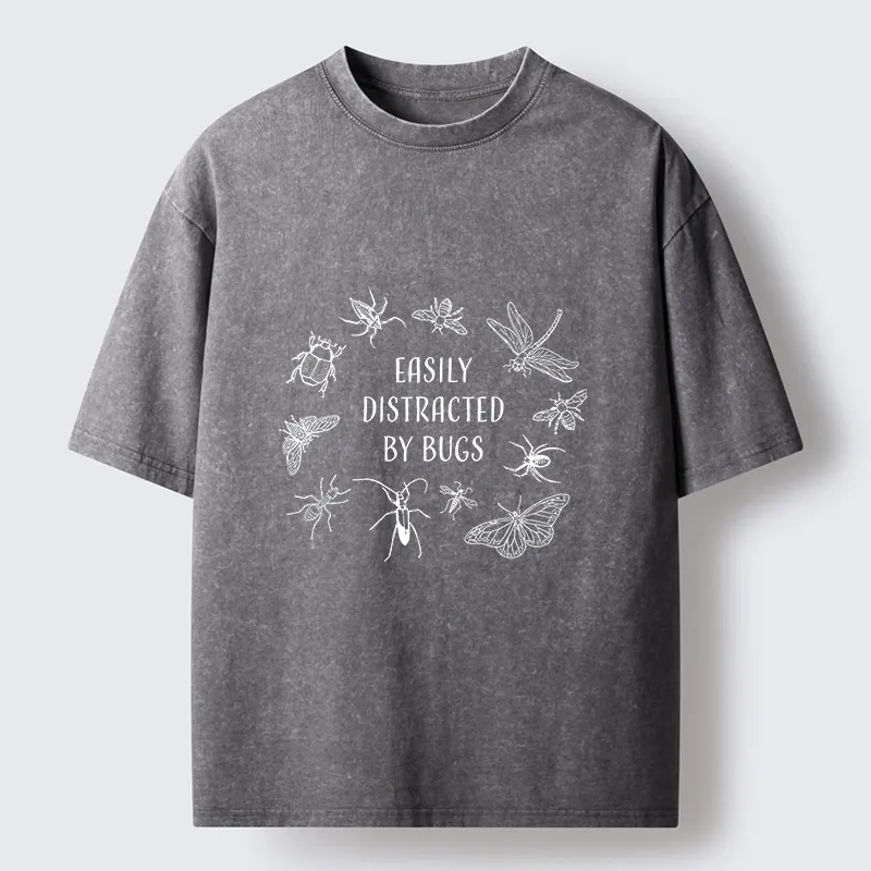 Tokyo-Tiger Funny Bug Lover Distracted Meme Washed T-Shirt