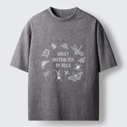 Tokyo-Tiger Funny Bug Lover Distracted Meme Washed T-Shirt