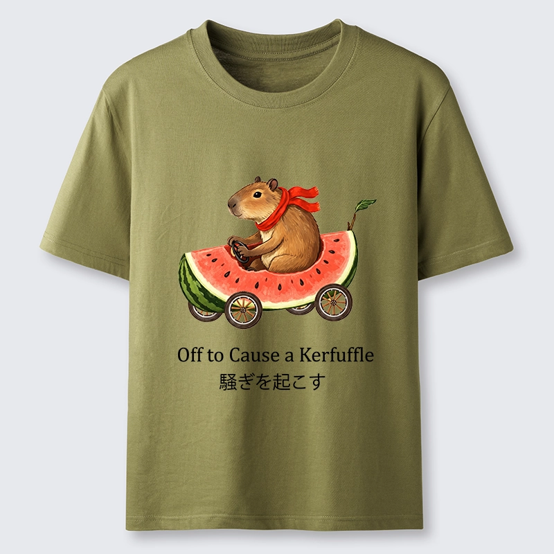 Tokyo-Tiger Capybara Drive Watermelon Car Classic T-Shirt