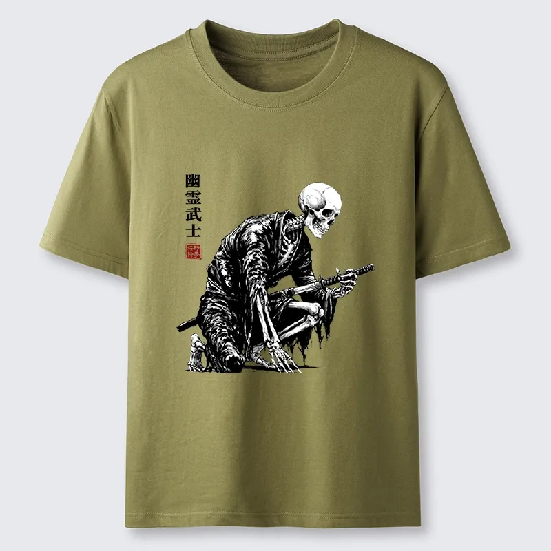 Tokyo-Tiger Vintage Dark Ghost Samurai Sketch Classic T-Shirt